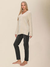 Pull ample décontracté à col en V pour femme RP0023561